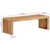 vidaXL TV Stand 110x33x33 cm Solid Acacia Wood view 2