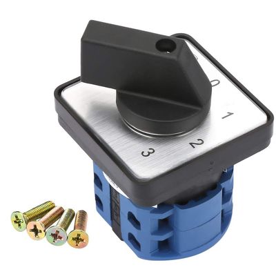 4-Position Rotary Switch, 660 V 20 A, 4-Pole/2-Pole Universal Cam Switch for Motor Starting and Reversing