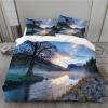 MLUNKQAIL Bedding Set 155 x 220 cm, Ocean Tree Duvet Cover, Soft Breathable Microfiber, 2 Pillowcases 80 x 80 cm, Zipper, All-Season view 1