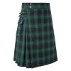 Men's Traditional Scottish Plaid Tartan Utility Kilt with Straps and Large Cargo Pockets view 1