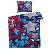 ZDABAOEC Star Bedding Set 155 x 200 cm for Kids, 2-Piece Reversible Microfiber Duvet Cover Set with 80 x 80 cm Pillowcase view 1