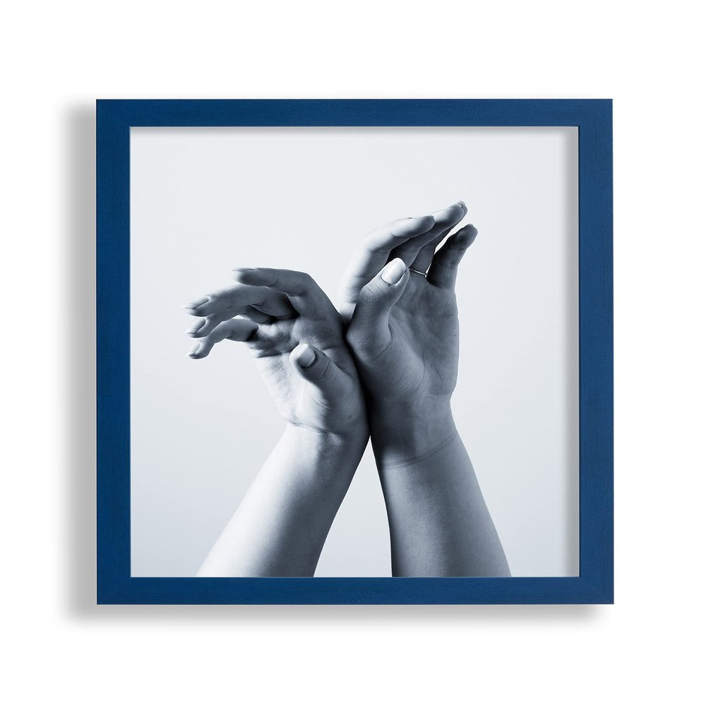 VO design Finn Wooden Frame for 70 x 70 cm Picture, Dark Blue, with Acrylic Glazing