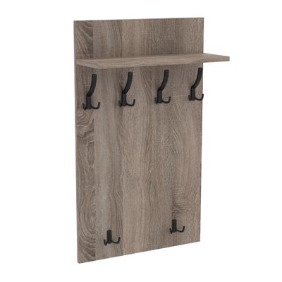 AKKE Coat Rack Panel, Wall-Mounted Coat Rack, PVC Maxi, Truffle, 100 x 60 cm