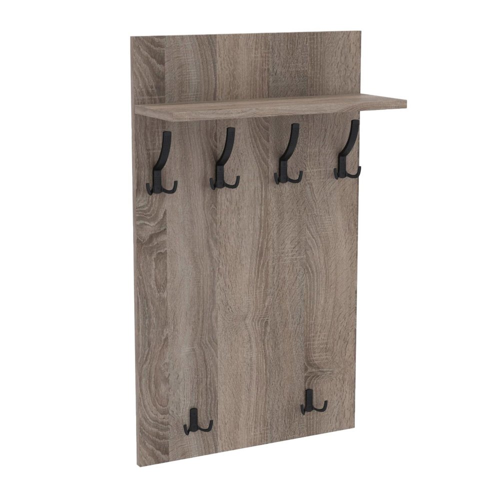 AKKE Coat Rack Panel, Wall-Mounted Coat Rack, PVC Maxi, Truffle, 100 x 60 cm