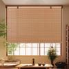 FoundGo Retro Bamboo Roller Blind No Drilling, Adjustable 50–120 cm W x 100–280 cm H, 60% Light-Filtering, for Doors & Windows view 1