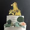 Funlucy Bride and Groom Wedding Cake Topper view 1