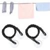 Vepoty Portable Retractable Clothesline, 2-Pack, Travel Clothesline with Hooks and Suction Cups view 1
