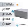 VXHCS 420D Garden Furniture Cover, Rectangular, Silver, 2.1 x 1.1 x 0.7 m view 2