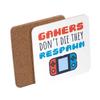 Cork Coaster Gamers Don't Die They Respawn Retro Gaming Arcade, 1 Pc. (95 x 95 mm) view 2
