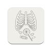 Cork Coaster Halloween X-Ray Candy Skeleton Fear Horror, 1 pc (95 x 95 mm) view 1