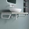 doporro Washbasin Bracket 48 x 2.5 x 15 cm, White Stainless Steel Wall Bracket view 1
