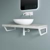 doporro Washbasin Bracket 48 x 2.5 x 15 cm, White Stainless Steel Wall Bracket view 2