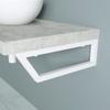 doporro Washbasin Bracket 48 x 2.5 x 15 cm, White Stainless Steel Wall Bracket view 4