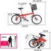 ZLYJ 14/16-Inch Folding Bike, Single-Speed Adult Bicycle with Front and Rear Disc Brakes view 4