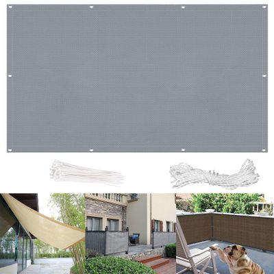 AMZYU Balcony Privacy Screen 105 x 750 cm, Gray