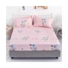 BLUNOA 100% Cotton Printed Fitted Sheet, Up to 28 cm Deep, Pink B, 120 x 200 cm view 1