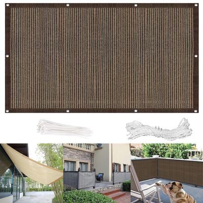 AMZYU Balcony Privacy Screen 55 x 800 cm, Brown