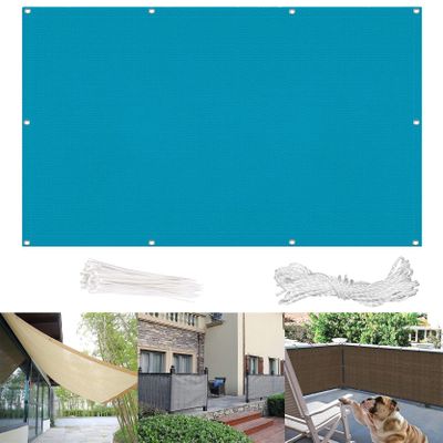 AMZYU Balcony Privacy Screen 105 x 850 cm, Blue