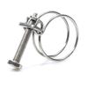 1/5-Piece 304 Stainless Steel Double-Wire Hose Clamps, 10–120 mm view 1
