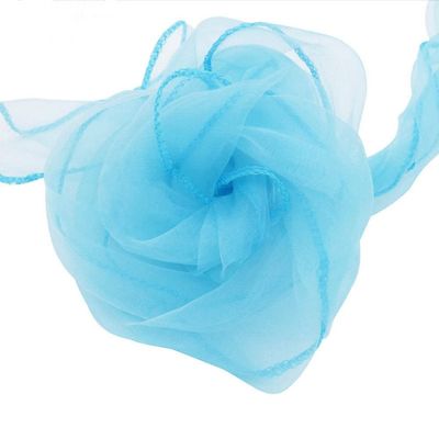 MOCOBA 18 cm x 275 cm Organza Chair Sash Bow Cover, Chair Sash Tulle for Weddings and Party Decoration, Turquoise