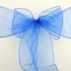 MOCOBA 18 cm x 275 cm Organza Chair Sash Bow Cover, Chair Sash Tulle for Weddings and Party Decoration, Turquoise view 2