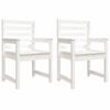 vidaXL Garden Chairs 2 pcs. White 60x48x91 cm Solid Pine Wood view 1