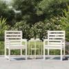 vidaXL Garden Chairs 2 pcs. White 60x48x91 cm Solid Pine Wood view 2