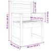 vidaXL Garden Chairs 2 pcs. White 60x48x91 cm Solid Pine Wood view 3