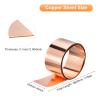 sourcing map Copper Flashing Roll, 3500 x 100 x 0.1 mm, 99.9% Pure Copper, for Electrical DIY Projects view 2