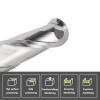 2-Flute HRC45/HRC55 Ball Nose End Mills, R0.5–R4 view 2