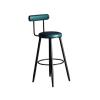 BONAD Nordic Bar Stool with Backrest, Blue view 1