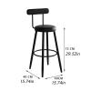 BONAD Nordic Bar Stool with Backrest, Blue view 2