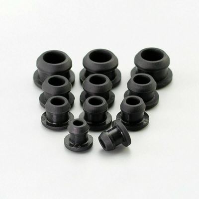 Rubber Grommet Hole Plugs, 10 pcs, Silicone Snap-In Plugs, 2.5–50.6 mm, Black