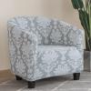 YOPOIY Stretch Jacquard Club Chair Slipcover, Removable and Machine Washable, Dark Brown view 2