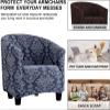 YOPOIY Stretch Jacquard Club Chair Slipcover, Removable and Machine Washable, Dark Brown view 4