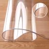 Round Transparent Vinyl Tablecloth, Crystal-Clear PVC Tabletop Protector, 7 Sizes view 1