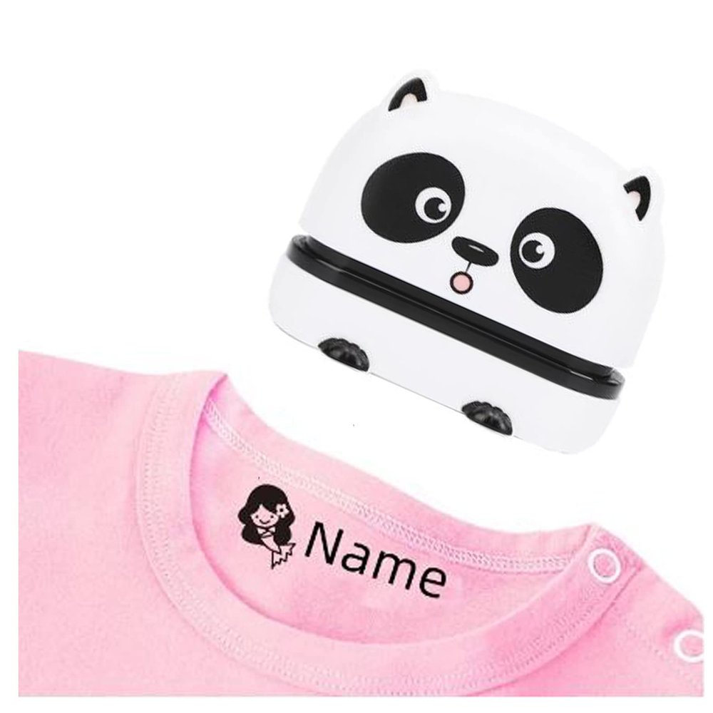 Custom Name Stamp for Clothing, Waterproof Kids’ Name Stamp (BZ010 White, 1 pc)
