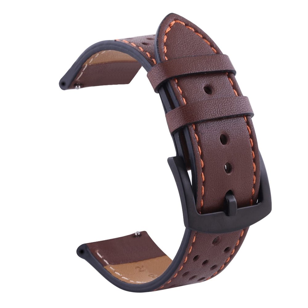 AEMALL Leather Watch Band for Huawei GT 2/GT2 Pro 42/46 mm, Replacement Band Compatible with Most Watches with 20 mm/22 mm Bands, 20 mm Universal, Agate