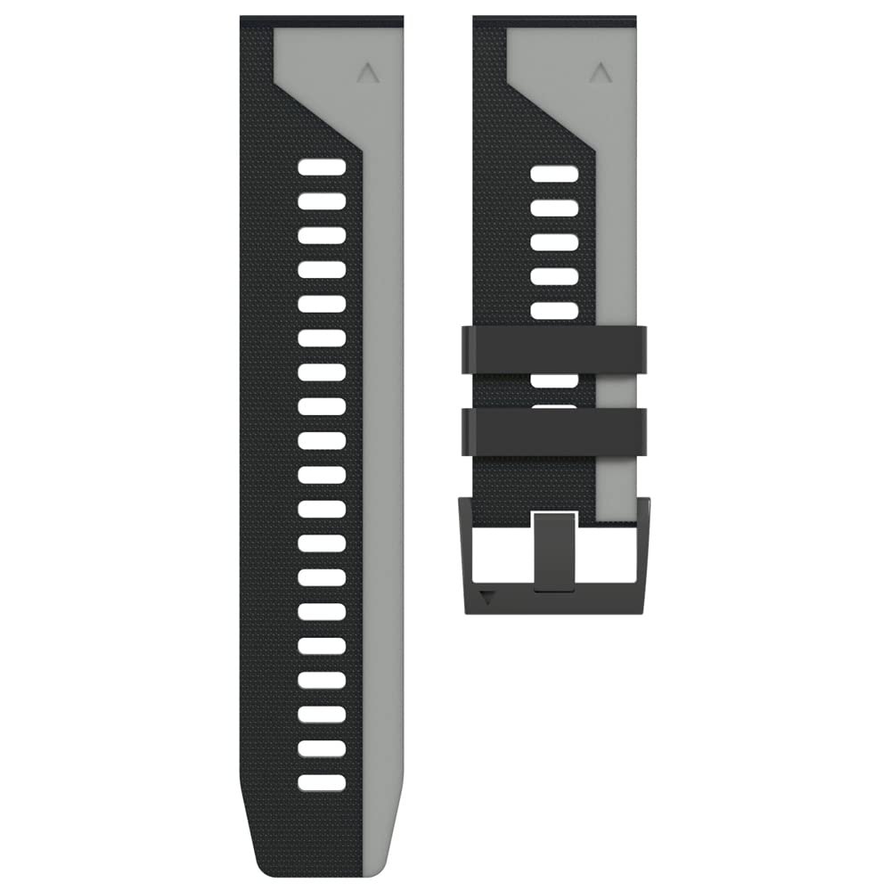 AEMALL 26/22 mm Quick-Fit Silicone Watch Band for Garmin Fenix 6X, 6 Pro, 5X, 5 Plus, 3 HR, 935 and Enduro, Agate