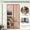 ZFEBHMY Magnetic Fly Screen Door, Brown, 200 x 210 cm (78 x 82 in.) view 2