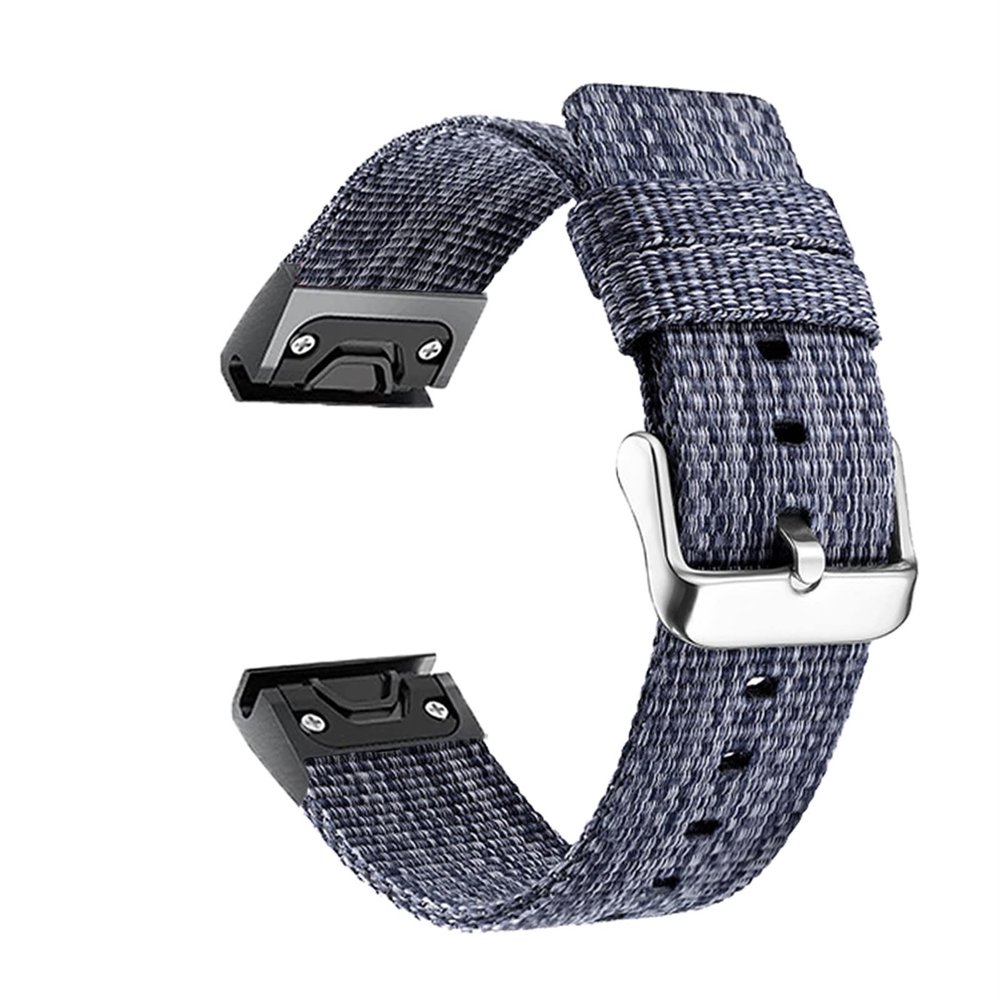 AEMALL 22/26 mm Quick-Release Nylon Smartwatch Bands for Garmin Fenix 6, 6X Pro, 5X, 5 Plus, 3HR, Forerunner 935 and 945, Agate