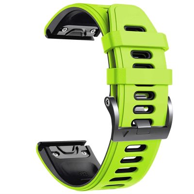 CEKGDB 26 mm/22 mm Soft Silicone Quick-Release Band for Fenix, Forerunner, Enduro and D2 Watches, Agate