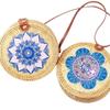 YKFengYan Fengyan Handwoven Rattan Straw Shoulder Bag, Color E, 20 × 8 cm view 3