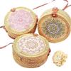 YKFengYan Fengyan Handwoven Rattan Straw Shoulder Bag, Color E, 20 × 8 cm view 4