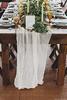 XIUPO Durable Soft Cotton Table Runner, Gold, Rouge, Pink, Yellow, Ivory, Navy Blue view 2