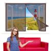 Magnetic Window Screen, 150 x 200 cm, Insect Protection, Brown view 1