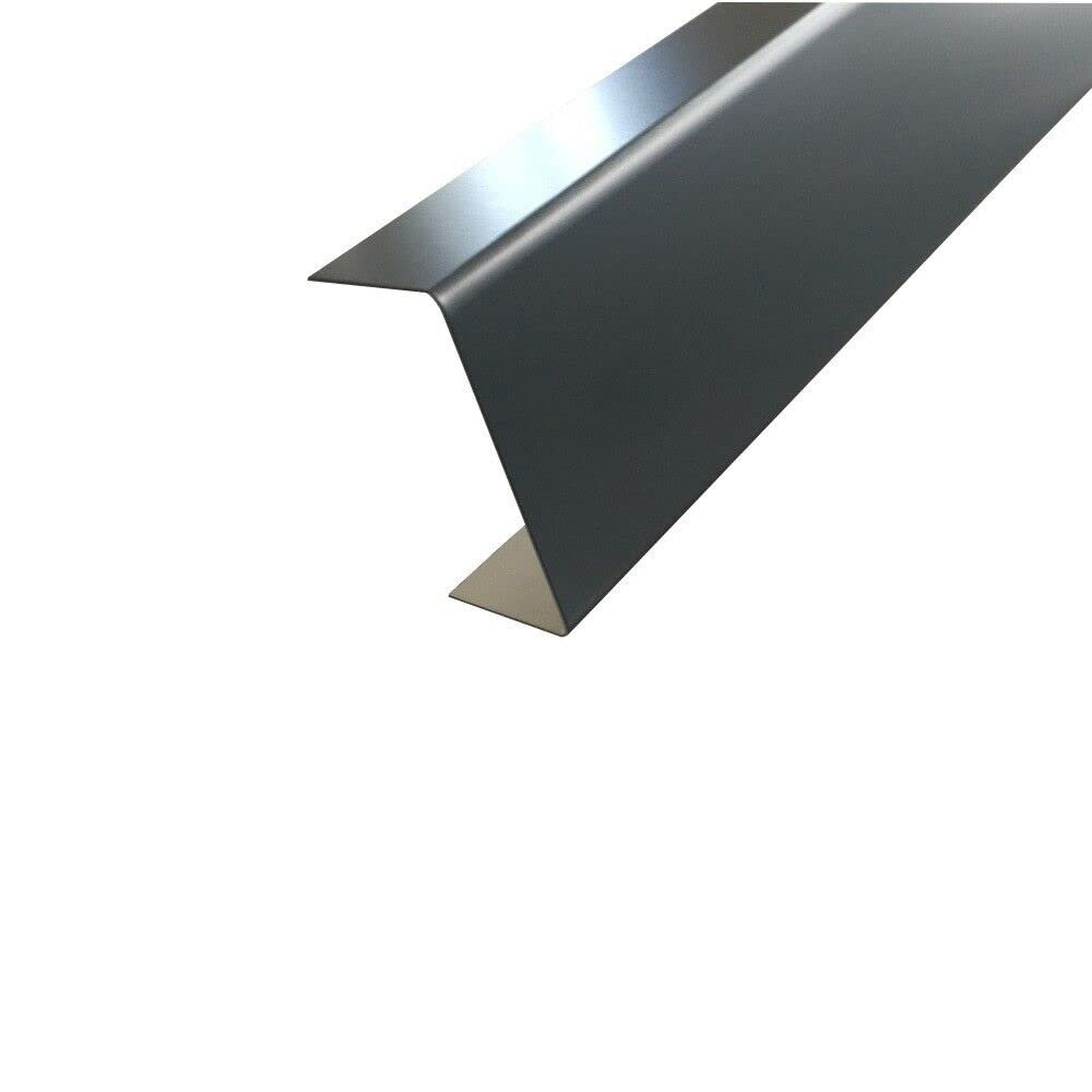 Gray Aluminum U-Channel Cover Profile, 1.5 mm, RAL 7016, 30 x 80 x 30 mm, 500 mm