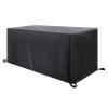 HYFBH Outdoor Furniture Cover, 260 x 120 x 75 cm, Black, 420D Oxford Fabric view 1