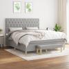 XIAOGUANG Box Spring Bed with Mattress, Light Gray, 160 x 200 cm, Fabric view 2