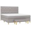 XIAOGUANG Box Spring Bed with Mattress, Light Gray, 160 x 200 cm, Fabric view 3